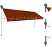 Copertină retractabilă manual cu LED, portocaliu & maro, 400 cm - WALTI WALTI