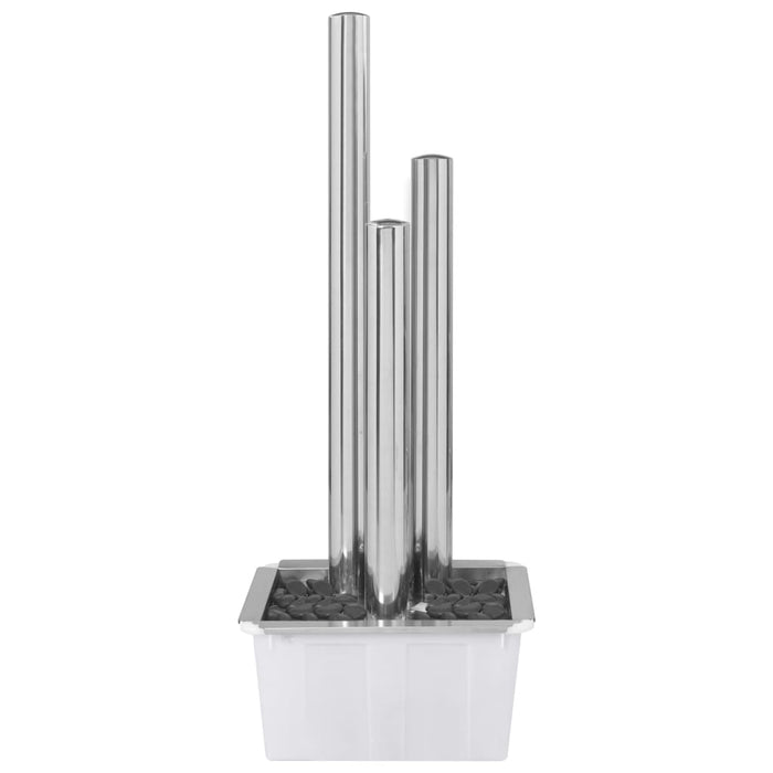 Fântână de grădină, argintiu, 48x34x123 cm, oțel inoxidabil - WALTI WALTI