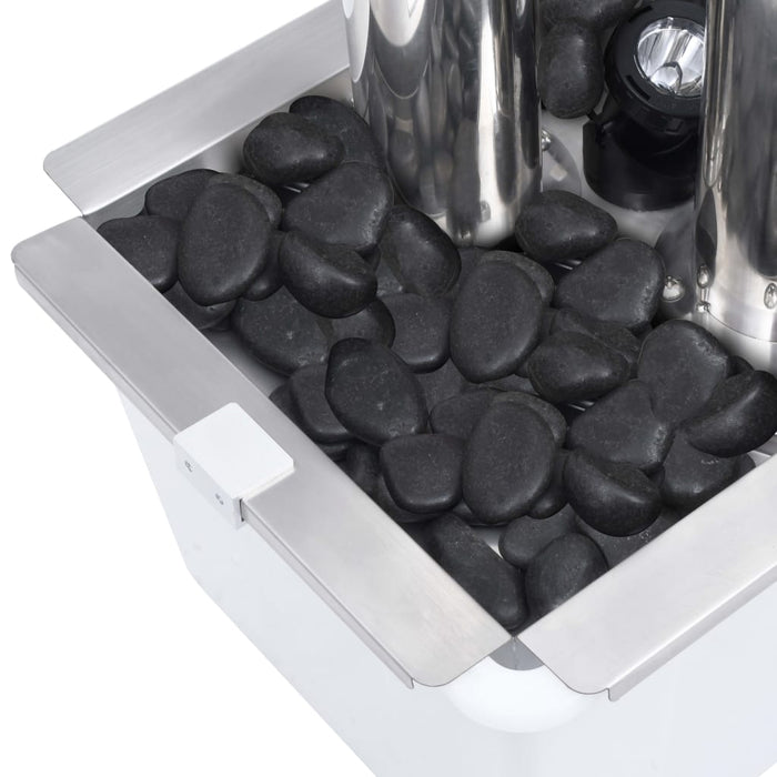 Fântână de grădină, argintiu, 48x34x123 cm, oțel inoxidabil - WALTI WALTI