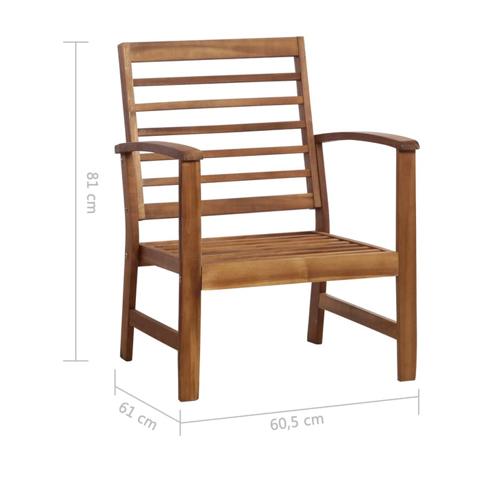 Set mobilier de grădină, 4 piese, lemn masiv de acacia - WALTI WALTI