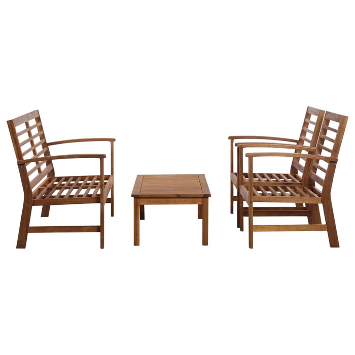 Set mobilier de grădină, 4 piese, lemn masiv de acacia - WALTI WALTI