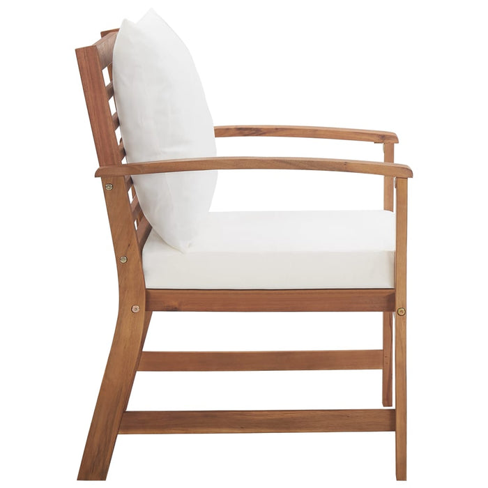 Set mobilier de grădină cu perne, 4 piese, lemn masiv de acacia - WALTI WALTI