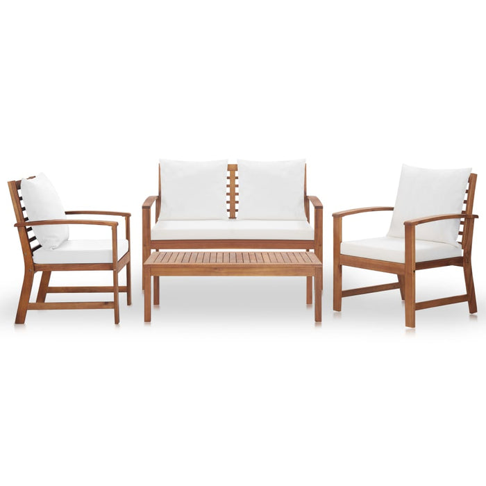 Set mobilier de grădină cu perne, 4 piese, lemn masiv de acacia - WALTI WALTI