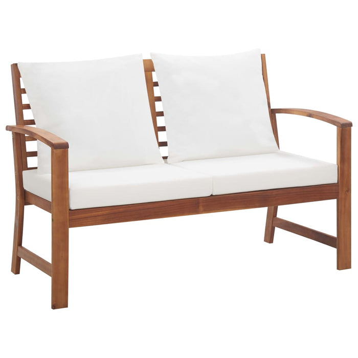 Set mobilier de grădină cu perne, 4 piese, lemn masiv de acacia - WALTI WALTI