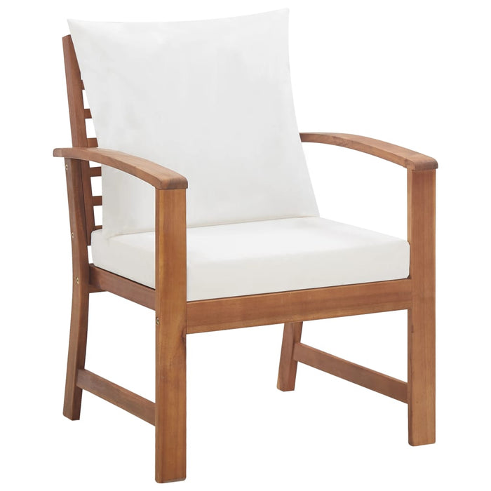 Set mobilier de grădină cu perne, 4 piese, lemn masiv de acacia - WALTI WALTI