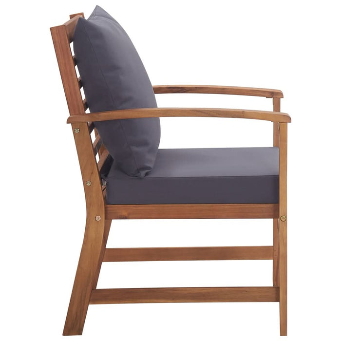 Set mobilier de grădină cu perne, 4 piese, lemn masiv de acacia - WALTI WALTI