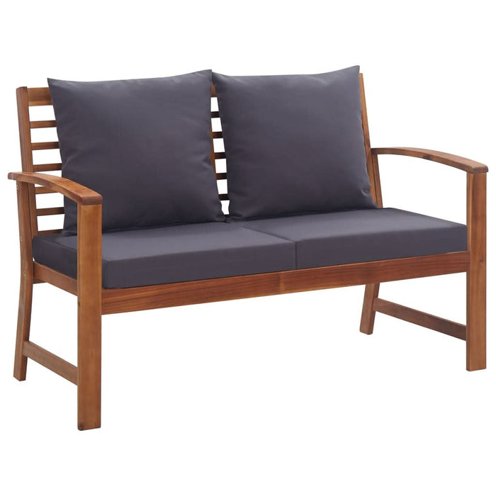Set mobilier de grădină cu perne, 4 piese, lemn masiv de acacia - WALTI WALTI