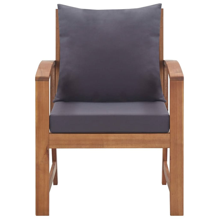 Set mobilier de grădină cu perne, 4 piese, lemn masiv de acacia - WALTI WALTI