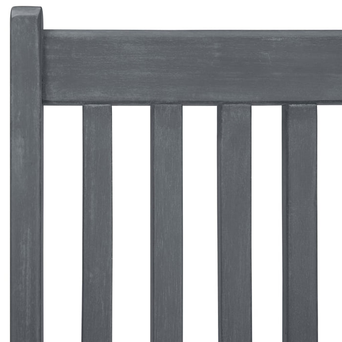 Set mobilier de exterior, 7 piese, gri, lemn masiv de acacia WALTI