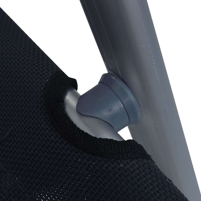 Scaune de grădină rabatabile, 2 buc., negru, aluminiu WALTI