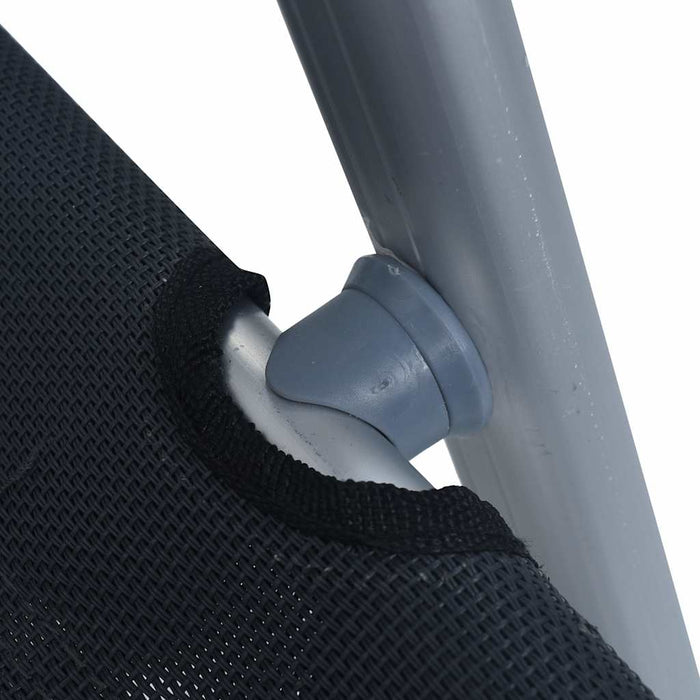 Scaune de grădină rabatabile, 2 buc., gri, aluminiu WALTI