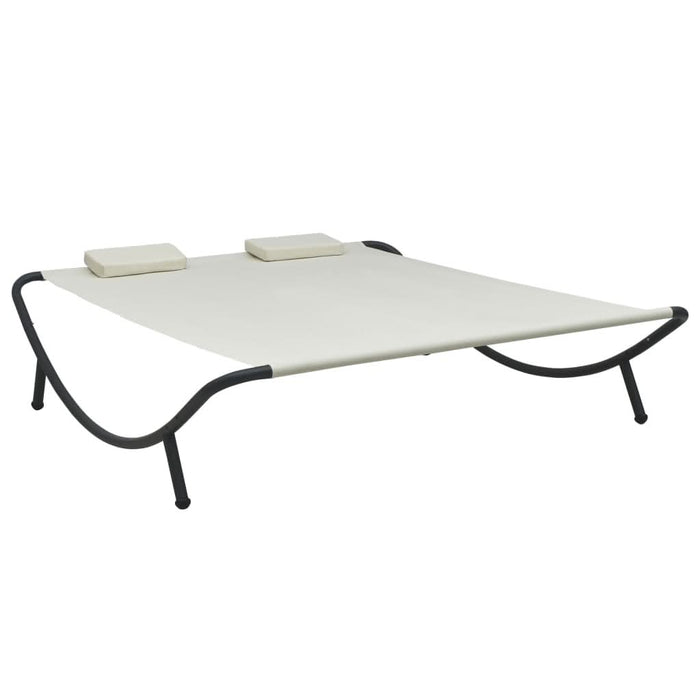 Pat șezlong de exterior, crem, material textil - WALTI WALTI