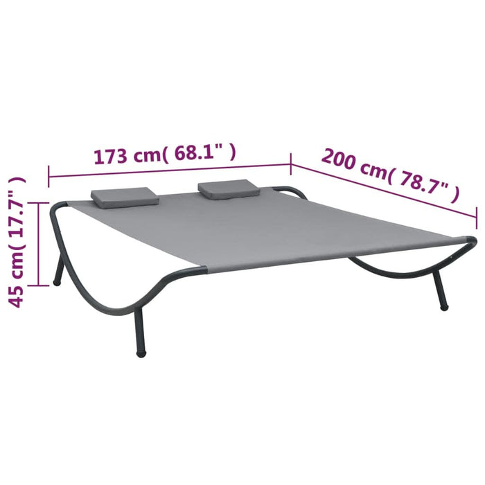Pat dublu de exterior, antracit, material textil - WALTI WALTI