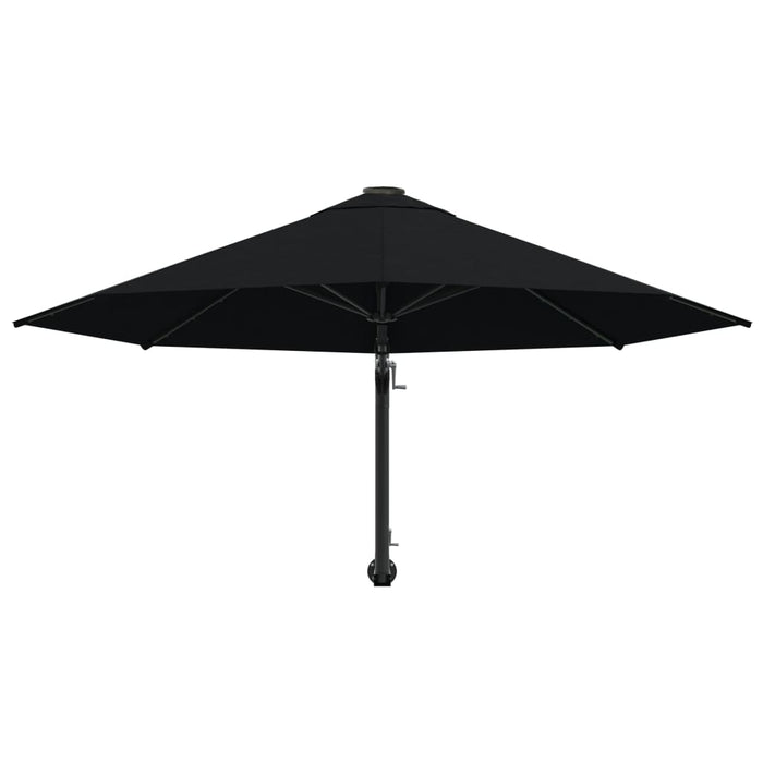 Umbrelă de soare de perete cu stâlp metalic, negru, 300 cm - WALTI WALTI