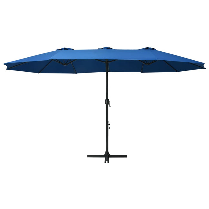 Umbrelă soare exterior cu stâlp aluminiu, albastru, 460x270 cm - WALTI WALTI