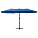 Umbrelă soare exterior cu stâlp aluminiu, albastru, 460x270 cm - WALTI WALTI