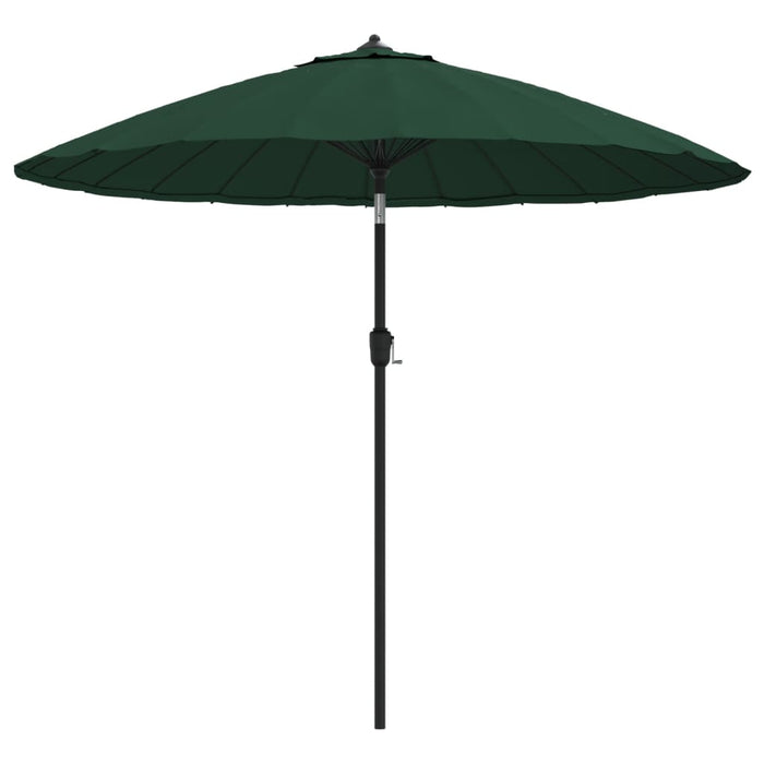 Umbrelă de soare de exterior, stâlp aluminiu, verde, 270 cm WALTI