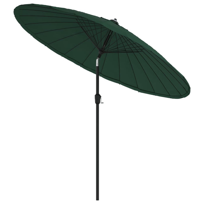 Umbrelă de soare de exterior, stâlp aluminiu, verde, 270 cm WALTI