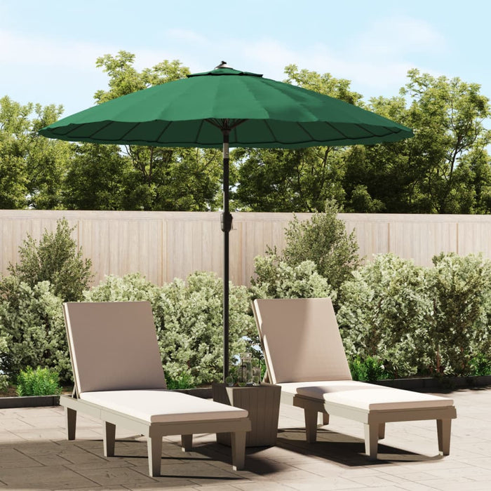 Umbrelă de soare de exterior, stâlp aluminiu, verde, 270 cm WALTI
