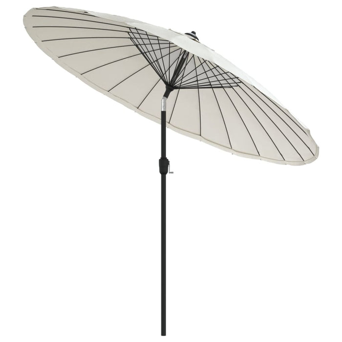Umbrelă de soare de exterior, stâlp aluminiu, nisipiu, 270 cm - WALTI WALTI