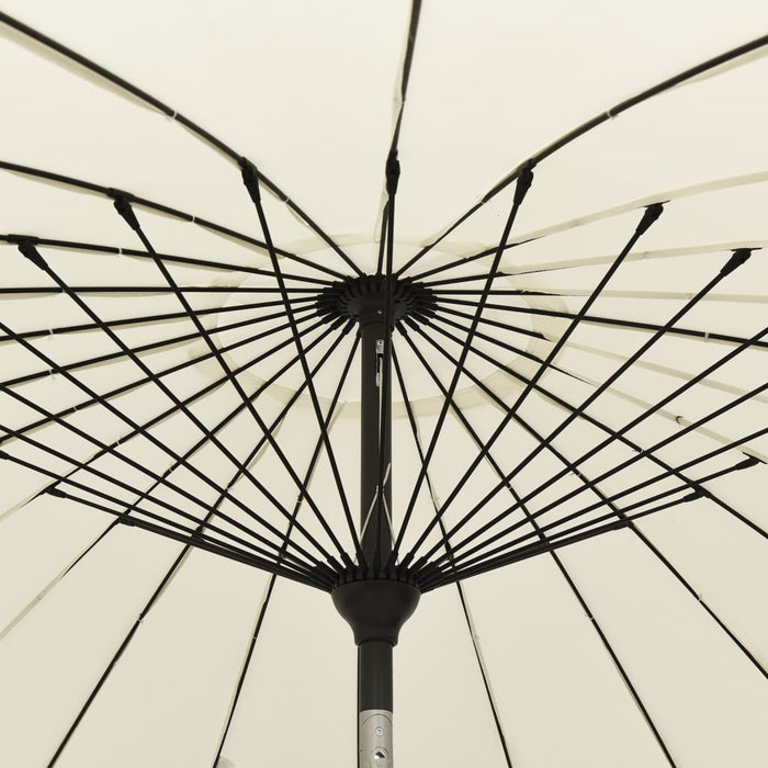 Umbrelă de soare de exterior, stâlp aluminiu, nisipiu, 270 cm - WALTI WALTI