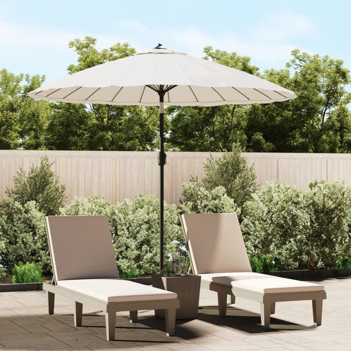 Umbrelă de soare de exterior, stâlp aluminiu, nisipiu, 270 cm - WALTI WALTI