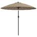 Umbrelă soare de exterior, stâlp aluminiu, gri taupe, 270 cm - WALTI WALTI