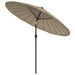 Umbrelă soare de exterior, stâlp aluminiu, gri taupe, 270 cm - WALTI WALTI