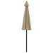 Umbrelă soare de exterior, stâlp aluminiu, gri taupe, 270 cm - WALTI WALTI