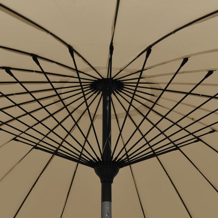 Umbrelă soare de exterior, stâlp aluminiu, gri taupe, 270 cm - WALTI WALTI