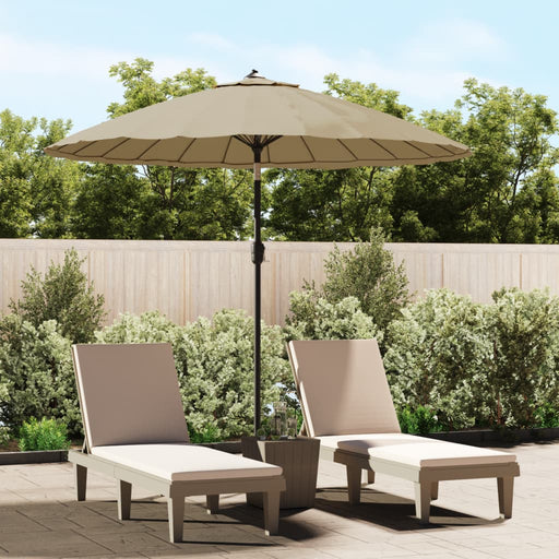 Umbrelă soare de exterior, stâlp aluminiu, gri taupe, 270 cm - WALTI WALTI