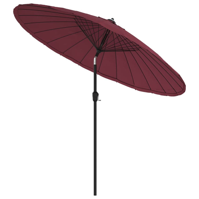 Umbrelă soare de exterior, stâlp aluminiu, roșu bordo, 270 cm - WALTI WALTI