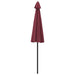 Umbrelă soare de exterior, stâlp aluminiu, roșu bordo, 270 cm - WALTI WALTI