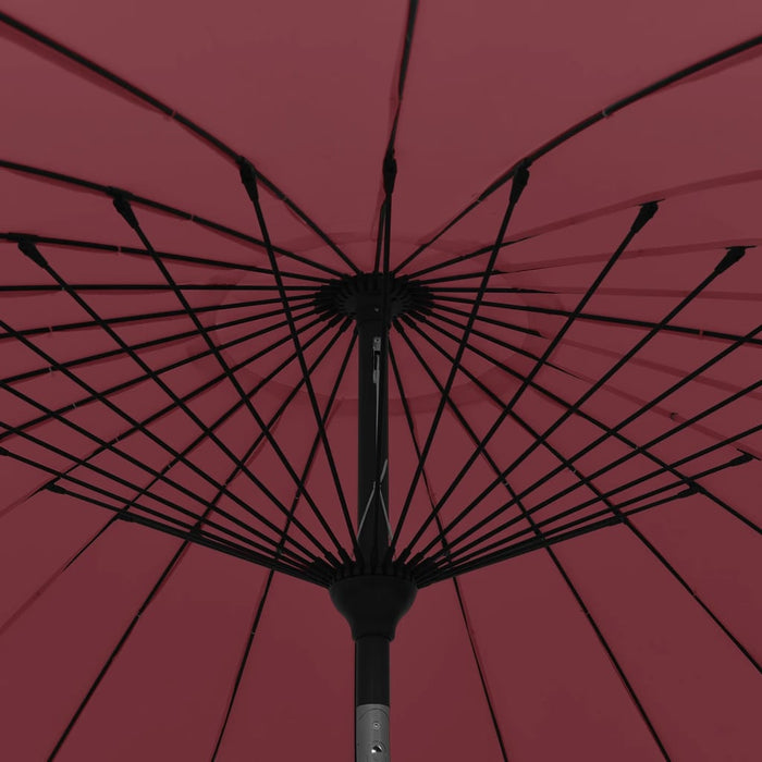 Umbrelă soare de exterior, stâlp aluminiu, roșu bordo, 270 cm - WALTI WALTI