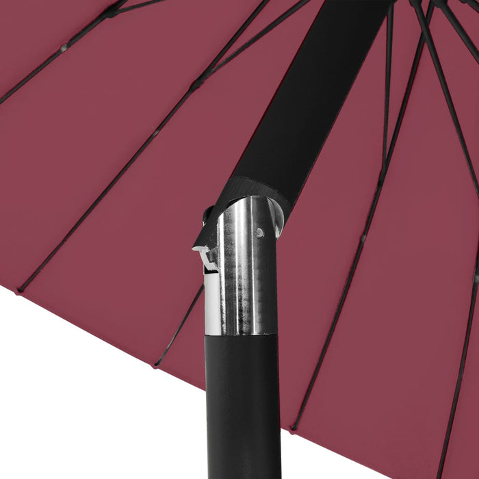Umbrelă soare de exterior, stâlp aluminiu, roșu bordo, 270 cm - WALTI WALTI