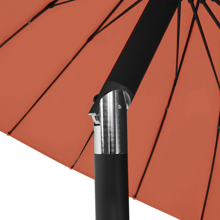 Umbrelă de soare de exterior, stâlp aluminiu, cărămiziu, 270 cm - WALTI WALTI