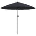 Umbrelă de soare de exterior, stâlp aluminiu, negru, 270 cm - WALTI WALTI