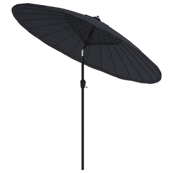 Umbrelă de soare de exterior, stâlp aluminiu, negru, 270 cm - WALTI WALTI
