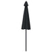 Umbrelă de soare de exterior, stâlp aluminiu, negru, 270 cm - WALTI WALTI