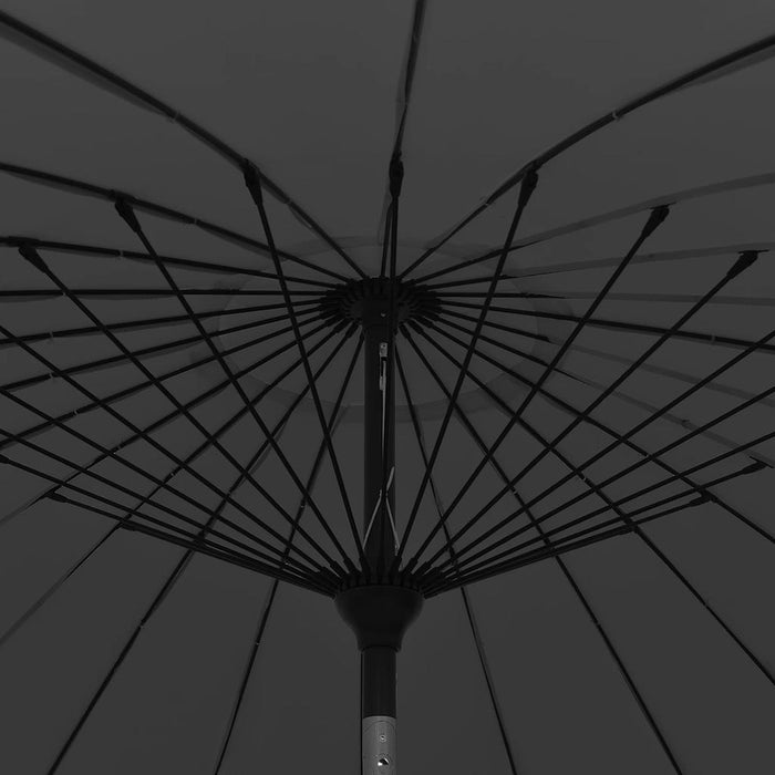 Umbrelă de soare de exterior, stâlp aluminiu, negru, 270 cm - WALTI WALTI