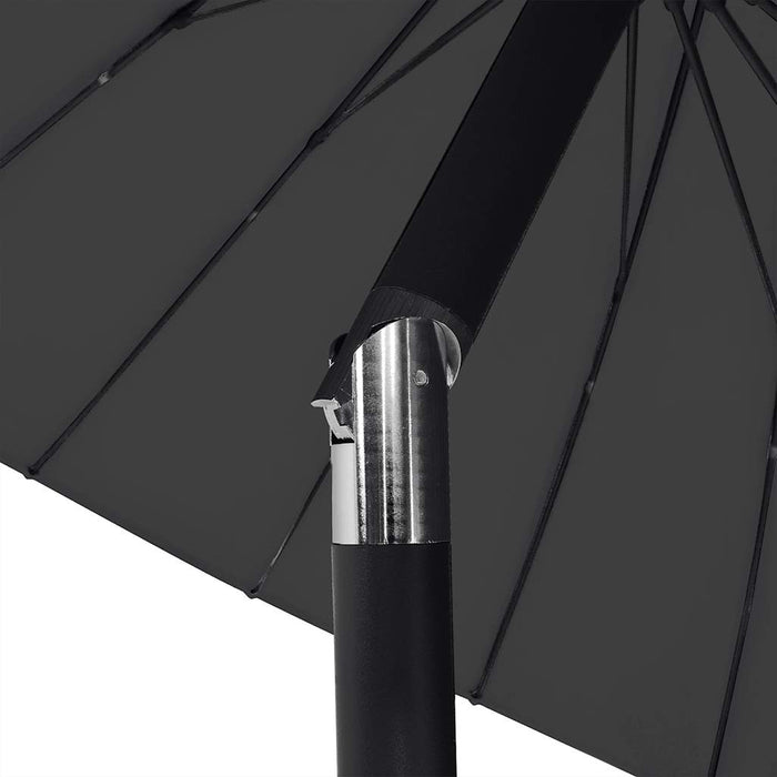 Umbrelă de soare de exterior, stâlp aluminiu, negru, 270 cm - WALTI WALTI