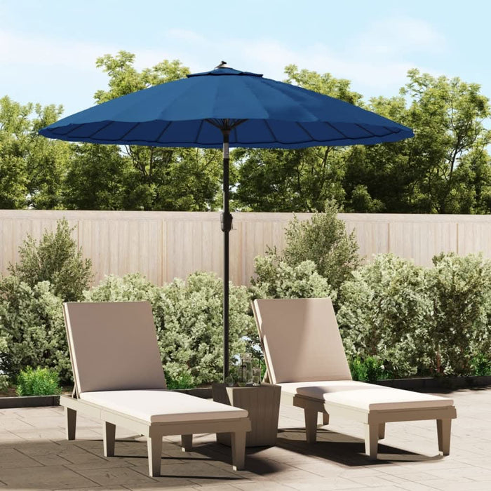 Umbrelă de soare de exterior, stâlp aluminiu, azuriu, 270 cm - WALTI WALTI