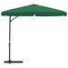 Umbrelă de soare de exterior cu stâlp din oțel, verde, 300 cm - WALTI WALTI