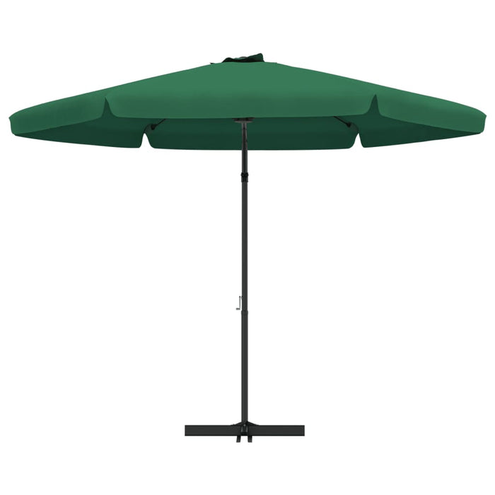 Umbrelă de soare de exterior cu stâlp din oțel, verde, 300 cm - WALTI WALTI