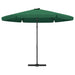 Umbrelă de soare de exterior cu stâlp din oțel, verde, 300 cm - WALTI WALTI