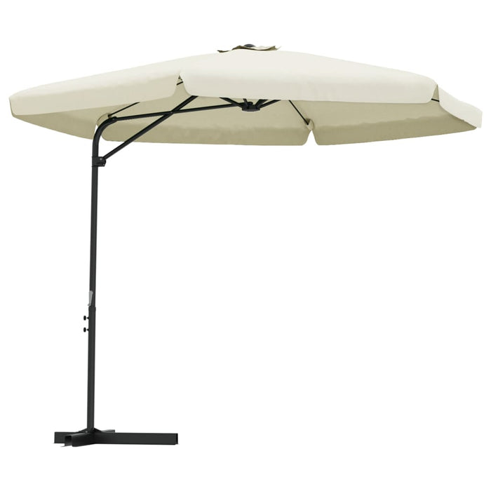Umbrelă soare de exterior cu stâlp din oțel, alb nisipiu 300 cm - WALTI WALTI