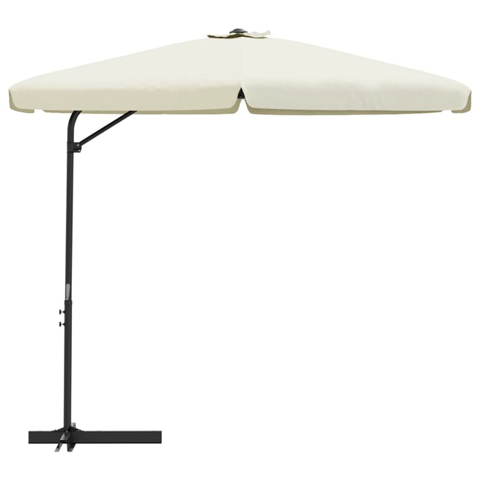 Umbrelă soare de exterior cu stâlp din oțel, alb nisipiu 300 cm - WALTI WALTI
