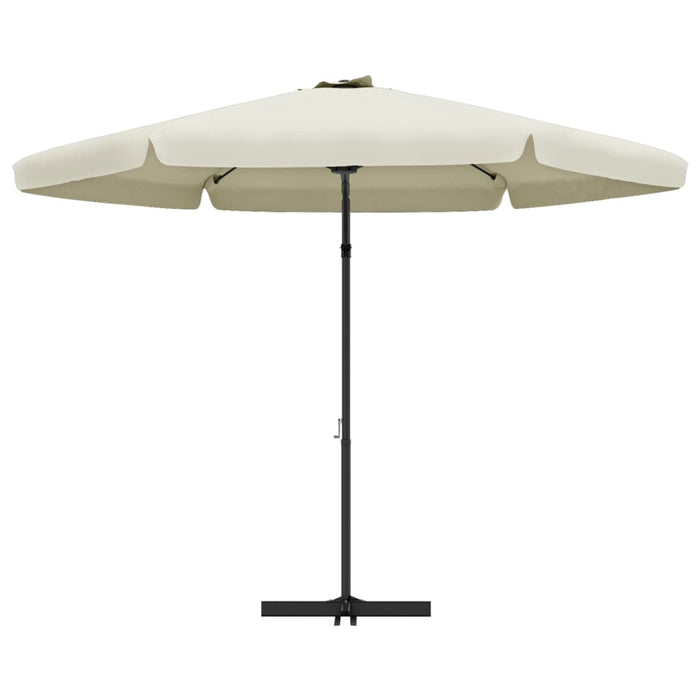 Umbrelă soare de exterior cu stâlp din oțel, alb nisipiu 300 cm - WALTI WALTI