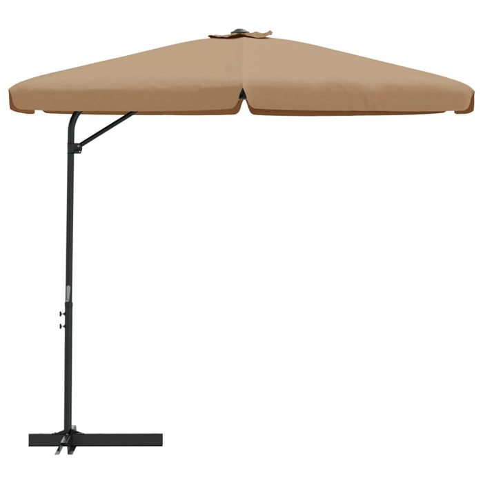 Umbrelă de soare de exterior, stâlp din oțel, gri taupe, 300 cm - WALTI WALTI