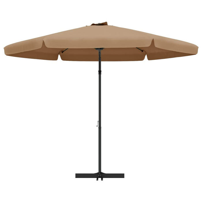 Umbrelă de soare de exterior, stâlp din oțel, gri taupe, 300 cm - WALTI WALTI